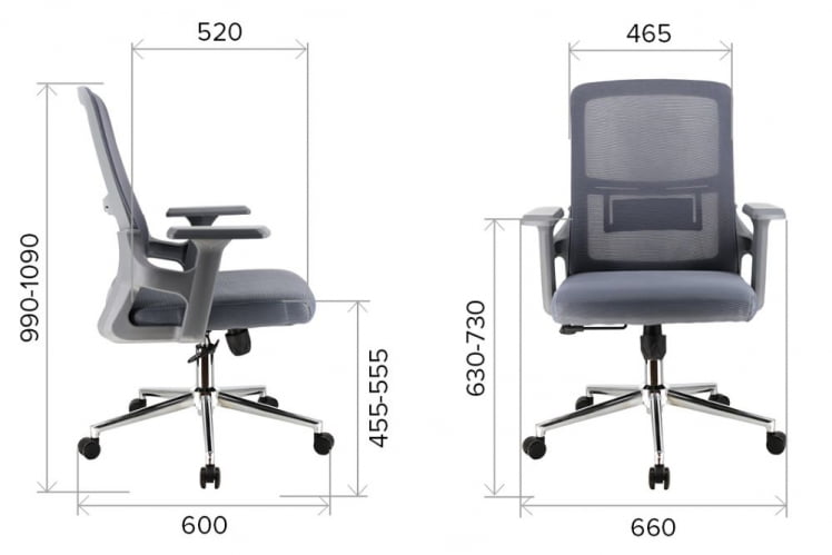 Операторское кресло Everprof EP-520 Grey Сетка Серый_3