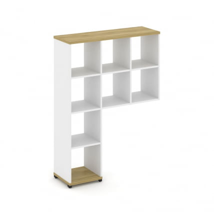 Надставка на стол высокая без наполнения CONCEPT CN.NV-001 Дуб Винченцо Белый бриллиант Черный металл_0