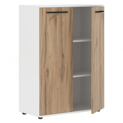 Шкаф с глухими средними дверьми ЕДИС ЕМCС 85.1 Дуб Денвер светлый Черный Белый / EDIS EMCS_1