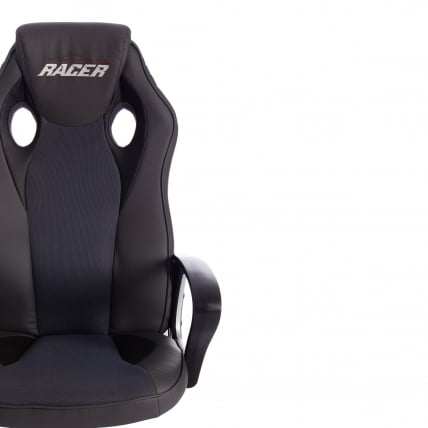 Кресло RACER кож/зам/ткань, металлик/серый, 36/12_5