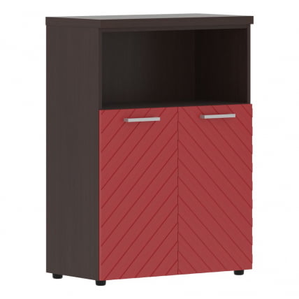 Шкаф с глухими малыми дверьми и топом Torr LUX TLMC 85.3 Венге Магия Красный_0