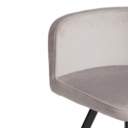 Комплект (стол, 4 стула) QUADRON (mod. PT14) Стол: МДФ/металл, стул: металл/велюр, 100х100х73 см, 69х56х71 см, Light-grey(св-серый) HLR-14/черный_7