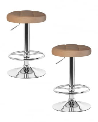 Табурет барный ДОБРИН БРУНО (бежевый велюр (МДЖ9-10)) / DOBRIN BRUNO (MJ9-10))_0