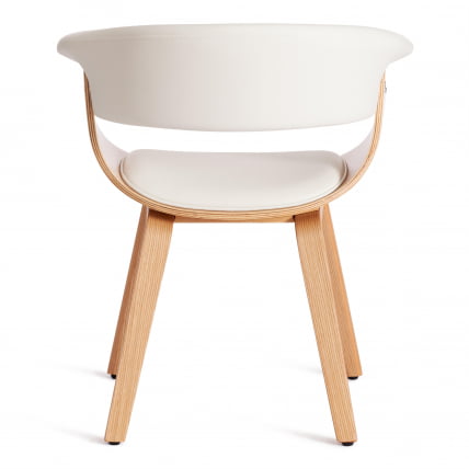 Стул VIMTA (mod.8021) дерево / экокожа, 69х56х77 см, натуральный/белый_3