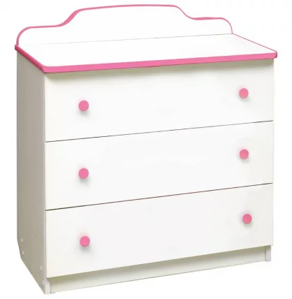Комод с 3-мя ящиками Радуга Светло-розовый_0