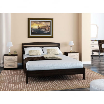 Кровать из массива Камелия-1 200х90 Венге_2