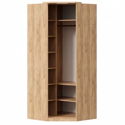 Шкаф угловой с декоративными накладками Фиджи ЛД 659.248.000 Дуб Золотой Белый_1