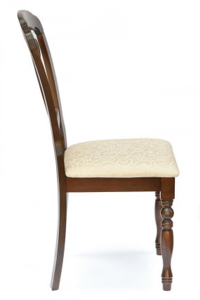 Стул Персей/ Perseus дерево гевея, 46х54х99см, Cappuchino , ткань кремовая с рисунком (3321)_2