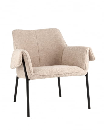 Кресло лаунж Бесс альпака Бежевый_0