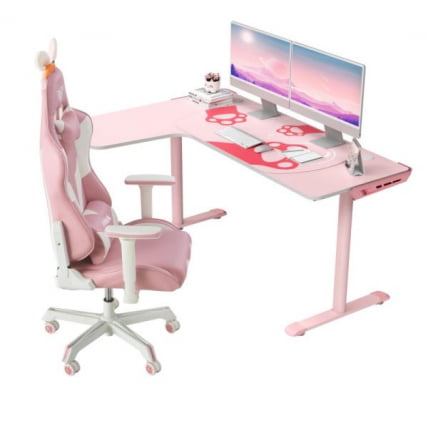 Стол письменный (для компьютера) угловой EUREKA ERK-L60R-PK-V2 (правый), розовый_5