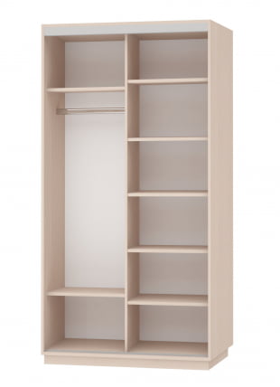 Шкаф-купе двухдверный Экспресс Дуо Комби 1200х2200h Белый снег_1