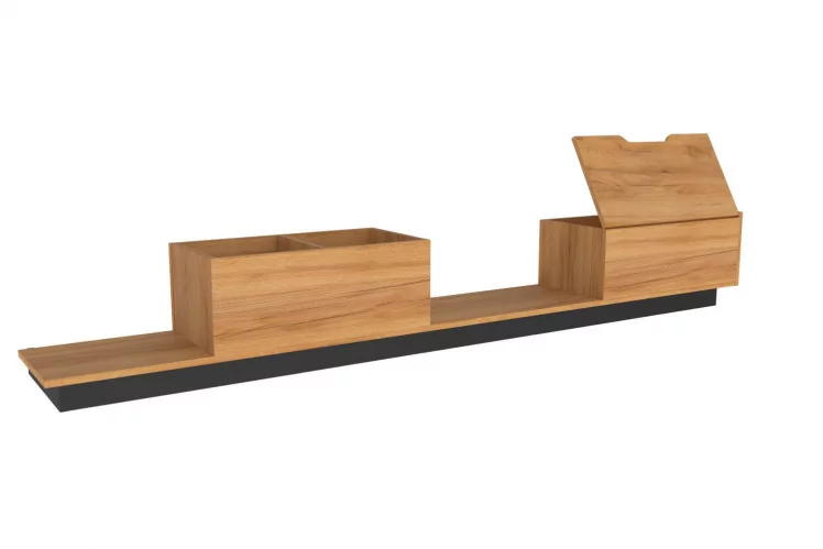 Тумба приставная Урбан ЛД 528.110.000 Дуб золотой/Чёрный_1