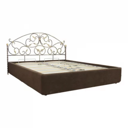 Кровать Кертис кованая с подъемным механизмом шоколад_0