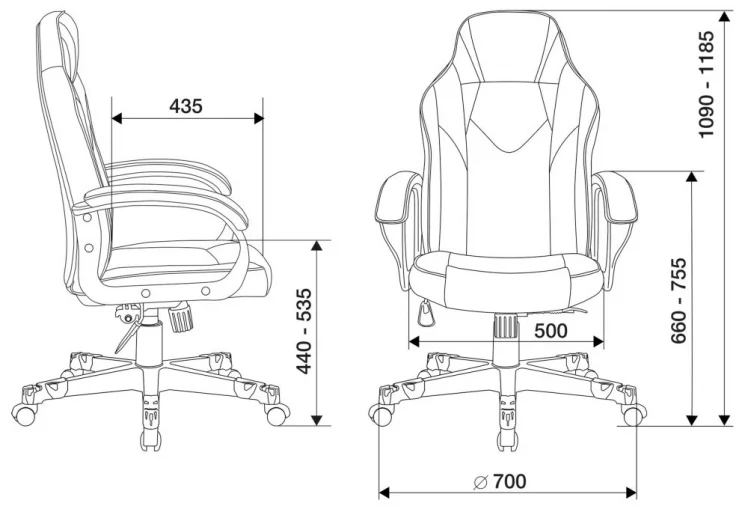 Геймерское кресло Zombie GAME 17 Черный-синий_13