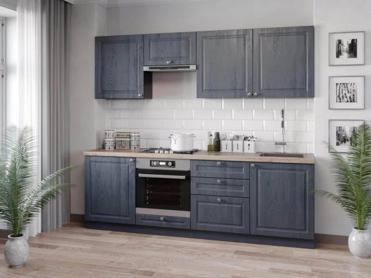 Шкаф кухонный 800 горизонтальный Мокка ЛД 274.750.000.165 Черный Дуб фактурный антрацит_1