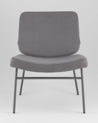 Кресло Эбигейл велюр серый, каркас серый_2