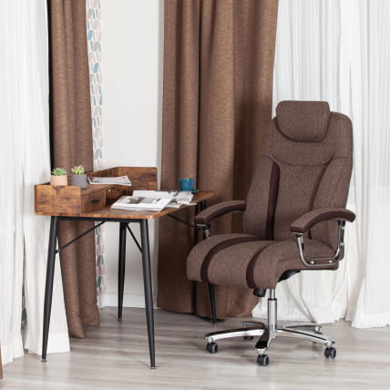 Кресло офисное Trust (max) ткань, коричневый/коричневый , MJ190-7/TW-24_16