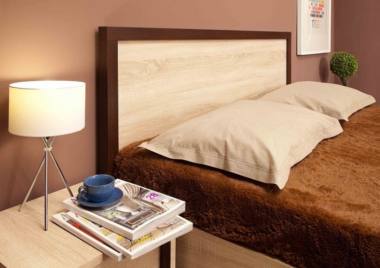 Кровать (900) BAUHAUS 5 Дуб Сонома/Орех шоколадный(спальня)_1