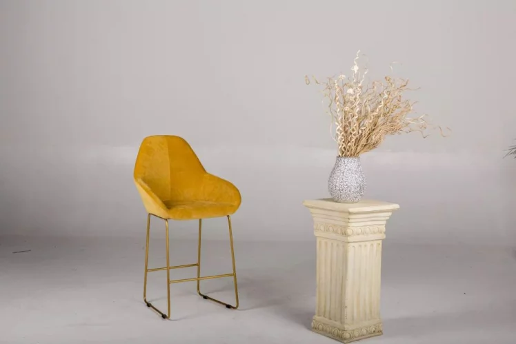 Стул барный Kent (Б) Блю/Линк Золото_4