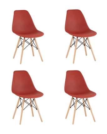 Стул Eames Style DSW терракотовый 4 шт. комплект (разборный каркас)_0