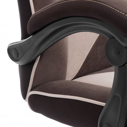 Кресло Арена металБЛ велюр, коричневый/бежевый, 6/7 / Arena metalBL_9