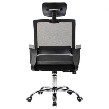 Кресло CРОМЕКС (КРОМЕКС) Дебут CХ-697 ХРОМ сетка/ткань ТВ черное / CROMEX Debut CH-697 TW_2