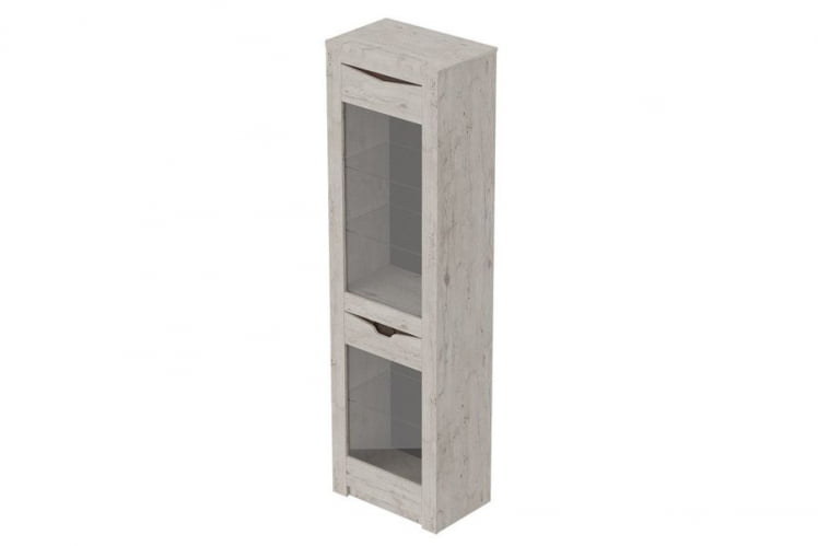 Шкаф однодверный со стеклом Соренто 11 Дуб бонифаций_0