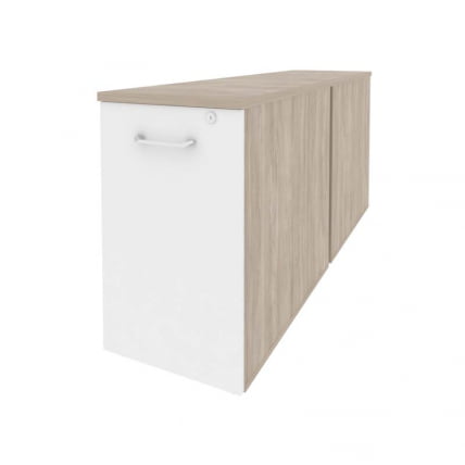 Тумба двойная низкая выдвижная приставная / опорная ONIX O.VTPO-2.8 Дуб Аттик/Белый_0