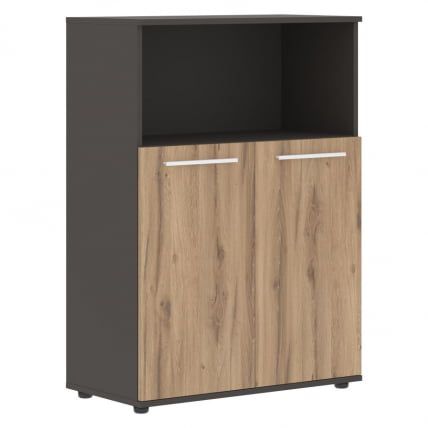 Шкаф с глухими малыми дверьми ЕДИС ЕМCС 85.3 Дуб Денвер светлый Белый Мокко / EDIS EMCS_0