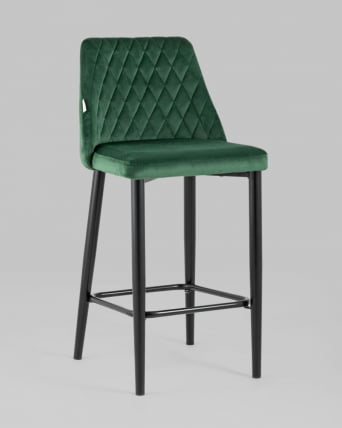 Стул полубарный Диего велюр Зеленый_1