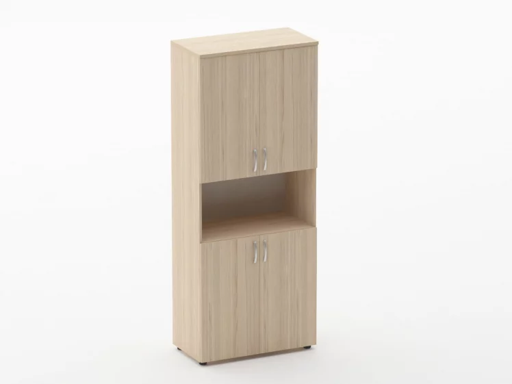 Шкаф высокий закрытый с нишей Glassy 6.19.111 Бук светлый_0