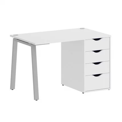 Стол письменный HOME OFFICE VR.SP-3-118.4.A Белый Бриллиант/Серый металл_0