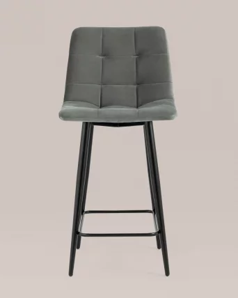 Стул полубарный Джанго велюр Серый_7