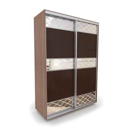 Шкаф-купе 2-х дверный Акцент-Лайн КР 1600х600  Ясень шимо тёмный_0