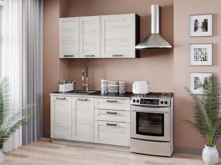 Шкаф кухонный 400 Винченца ЛД 234.320.000.074 Черный Дуб Крафт белый_2