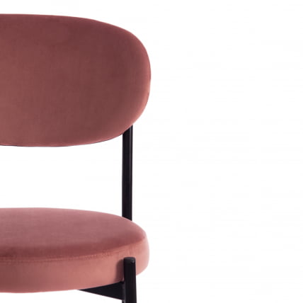 Стул REVO (mod. 7033) ткань/металл, 47х54х82 см, высота до сиденья 47 см, коралловый barkhat 15 /черный_5