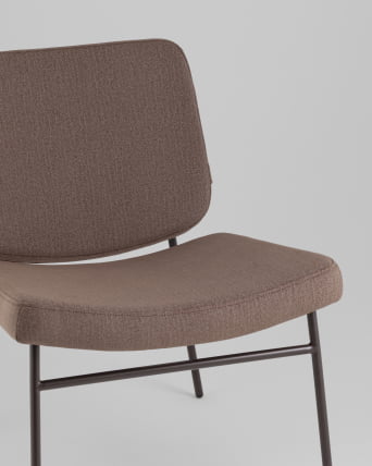 Кресло Эбигейл велюр коричневый, каркас серо-коричневый_7