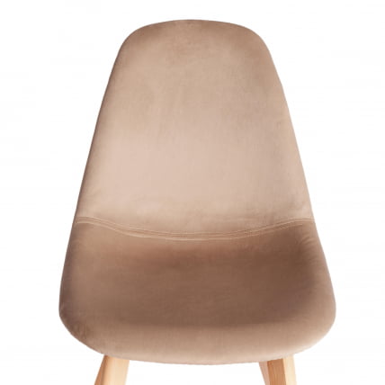 Стул CИНДЙ СОФТ (мод. C1021Ф1-1) велюр/дерево бук, 55 х 48 х 83 см, коричневый ХЛР12 / натуральный / CINDY SOFT (mod. C1021F1-1) HLR12_5