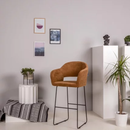 Стул барный Oscar (Б) Браун/ЛинкЗолот_4