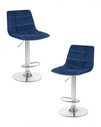 Стул барный DOBRIN TAILOR (синий велюр (MJ9-117)) 2 шт_0