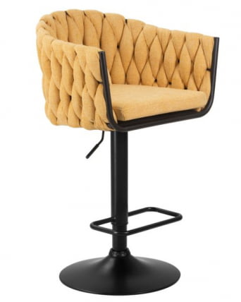Стул барный ДОБРИН ЛЕОН (желтая ткань (ЛАР 275-8)) 2 шт / DOBRIN LEON (LAR_4