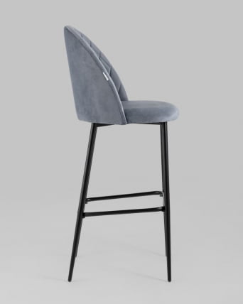 Стул барный Марсель Б велюр Серый_3