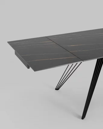 Обеденный стол раскладной Пандора 180-280 Черный мрамор_5