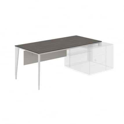 Стол под опорную тумбу 800 Atlas NZ-0110.BT.AL Бренсон Трюфель Алюминий_0