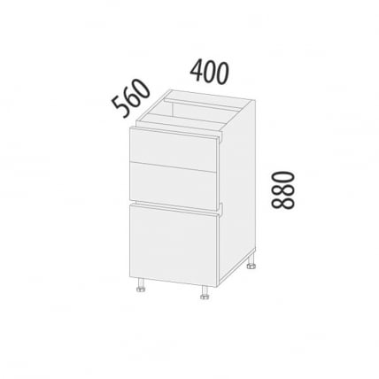 Напольный шкаф (3 ящика с системой плавного закрывания) Бостон 104.90_5