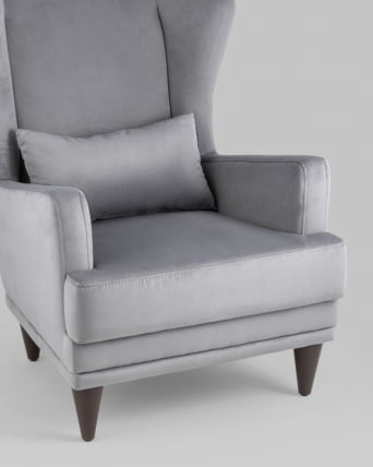 Кресло Скотт велюр Серый_2