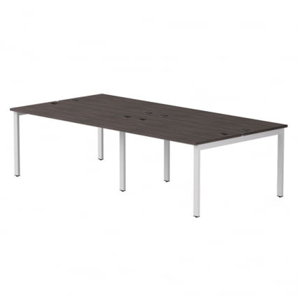 Бенч-система на 4 места на металлокаркасе, опоры 90 гр Everprof EVO 254S118 Дуб Пасадена Белый_0