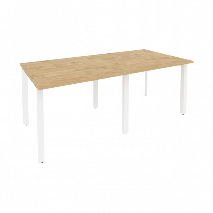 Стол переговорный (2 столешницы) ONIX O.MP-PRG-2.1 Тиквуд Светлый/Белый_0