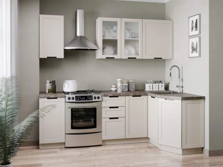 Шкаф кухонный угловой 600 высокий Джамис ЛД 296.620.000.117 Белый Кашмир_2