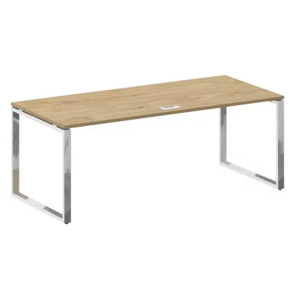 Стол руководителя прямой без тумбы SHIFT SK.SR-200 Тиквуд Светлый/Белый Бриллиант_1